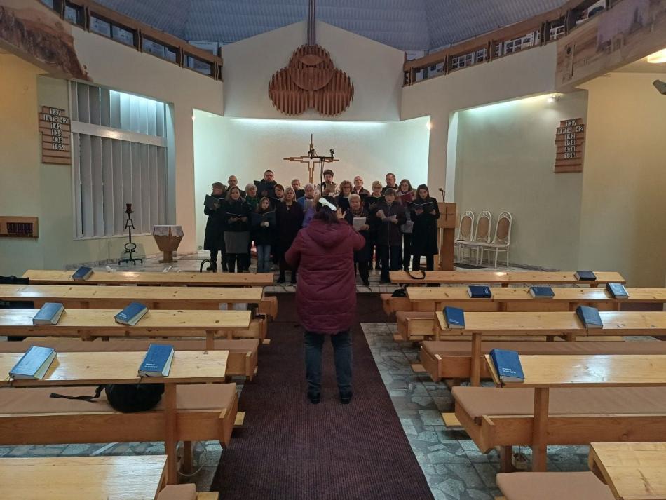 Retransmisja nabożeństwa na Wielki Piątek 1 chor jubilate deo podczas nagrania